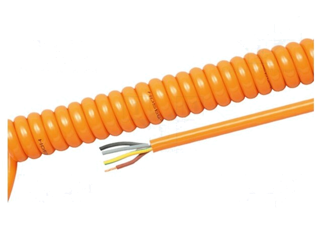 Leiding: spiraalvormig; H05BQ-F; 5G0,75mm2; niet-afgeschermd; PUR Leiding: spiraalvormig; H05BQ-F; 5G0,75mm2; niet-afgeschermd; PUR